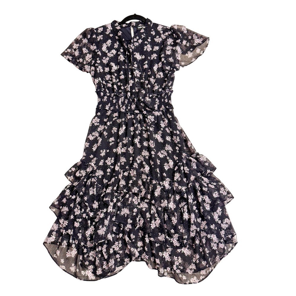 Karl Lagerfeld Printed Flower Skirted Dress Size 10